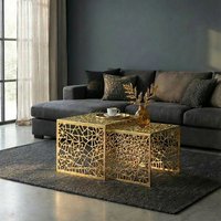 FineBuy 2er Set Couchtisch Aluminium - Design Beistelltisch Set - Metalltisch Wohnzimmertisch modern Alu - Sofatisch rechteckig Metall - Loungetisch Set Satztisch Handmade | Farbe: Gold Unkategorisiert online kaufen FineBuy 2er Set Couchtisch Aluminium - Design Beistelltisch Set - Metalltisch Wohnzimmertisch modern Alu - Sofatisch rechteckig Metall - Loungetisch Set Satztisch Handmade | Farbe: Gold Unkategorisiert online kaufen