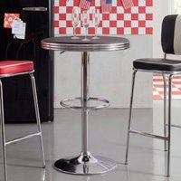FineBuy American Diner Bartisch rund Ø 60 cm Aluminium Kunstlederbezug, Retro Stehtisch USA Schwarz/Silber, Robuster Bistrotisch 50er Jahre, Partytisch mit Untergestell aus verchromtem Alu | Farbe: Schwarz Unkategorisiert online kaufen