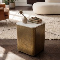 FineBuy Beistelltisch Metall mit weißer Marmor Tischplatte 33cm quadratisch - Moderner Anstelltisch - Design Sofatisch - Loungetisch Couchtisch - Edler Wohnzimmertisch Handmade | Farbe: Gold Unkategorisiert online kaufen FineBuy Beistelltisch Metall mit weißer Marmor Tischplatte 33cm quadratisch - Moderner Anstelltisch - Design Sofatisch - Loungetisch Couchtisch - Edler Wohnzimmertisch Handmade | Farbe: Gold Unkategorisiert online kaufen