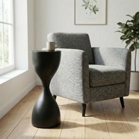 FineBuy Beistelltisch Schwarz 23cm Metall Glas Rund - Design Anstelltisch Eisen - Moderner Wohnzimmertisch Abstelltisch - Edler Couchtisch Wohnzimmer Handmade | Farbe: Schwarz Unkategorisiert online kaufen