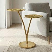 FineBuy Beistelltisch Seerosenblatt Gold 57cm Aluminium Tisch - Design Anstelltisch Alu Modern Rund - Wohnzimmertisch Metall - Metalltisch Dekotisch Couchtisch Handmade | Farbe: Gold Unkategorisiert online kaufen FineBuy Beistelltisch Seerosenblatt Gold 57cm Aluminium Tisch - Design Anstelltisch Alu Modern Rund - Wohnzimmertisch Metall - Metalltisch Dekotisch Couchtisch Handmade | Farbe: Gold Unkategorisiert online kaufen