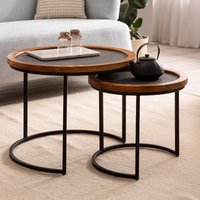 FineBuy Couchtisch 2er Set Mango Massivholz / Steinoptik Wohnzimmertisch Rund, Satztisch mit Metallgestell, Kaffeetisch Modern, Sofatisch Verschachtelungstisch 2-teilig Braun / Anthrazit | Farbe: Anthrazit Unkategorisiert online kaufen FineBuy Couchtisch 2er Set Mango Massivholz / Steinoptik Wohnzimmertisch Rund, Satztisch mit Metallgestell, Kaffeetisch Modern, Sofatisch Verschachtelungstisch 2-teilig Braun / Anthrazit | Farbe: Anthrazit Unkategorisiert online kaufen