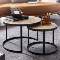 FineBuy Couchtisch 2er Set Massivholz / Metall Wohnzimmertisch Industrial Rund, Beistelltisch mit Metallbeine Schwarz, Tischset 2-teilig Satztisch Holz | Farbe: Braun Unkategorisiert online kaufen FineBuy Couchtisch 2er Set Massivholz / Metall Wohnzimmertisch Industrial Rund, Beistelltisch mit Metallbeine Schwarz, Tischset 2-teilig Satztisch Holz | Farbe: Braun Unkategorisiert online kaufen