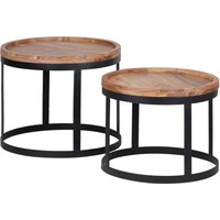 FineBuy Couchtisch 2er Set Massivholz rund · Wohnzimmertisch Set mit schwarzem Metallgestell · Handgefertigte Massivholztische im modernen Industrial Design | Farbe: Braun Unkategorisiert online kaufen FineBuy Couchtisch 2er Set Massivholz rund · Wohnzimmertisch Set mit schwarzem Metallgestell · Handgefertigte Massivholztische im modernen Industrial Design | Farbe: Braun Unkategorisiert online kaufen