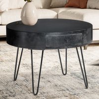 FineBuy Couchtisch Mango Massivholz Schwarz rund Ø 60 cm – Wohnzimmertisch mit Schublade & schwarzen Hairpin Beinen | Retro Design Holztisch handgefertigt | Farbe: Schwarz Unkategorisiert online kaufen FineBuy Couchtisch Mango Massivholz Schwarz rund Ø 60 cm – Wohnzimmertisch mit Schublade & schwarzen Hairpin Beinen | Retro Design Holztisch handgefertigt | Farbe: Schwarz Unkategorisiert online kaufen