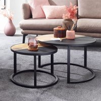 FineBuy Couchtisch Set 2er rund Mango Massivholz & Steinoptik · Wohnzimmertisch Beistelltisch mit Metallgestell Schwarz · Satztische im Industrial Loft Design | Farbe: Schwarz Unkategorisiert online kaufen FineBuy Couchtisch Set 2er rund Mango Massivholz & Steinoptik · Wohnzimmertisch Beistelltisch mit Metallgestell Schwarz · Satztische im Industrial Loft Design | Farbe: Schwarz Unkategorisiert online kaufen