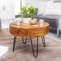FineBuy Couchtisch Sheesham Massivholz rund Ø 60 cm – Wohnzimmertisch mit Schublade & schwarzen Hairpin Beinen | Retro Design Holztisch handgefertigt | Farbe: Braun Unkategorisiert online kaufen FineBuy Couchtisch Sheesham Massivholz rund Ø 60 cm – Wohnzimmertisch mit Schublade & schwarzen Hairpin Beinen | Retro Design Holztisch handgefertigt | Farbe: Braun Unkategorisiert online kaufen