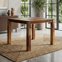 FineBuy Esstisch Massivholz Sheesham 80x80 cm Dunkelbraun - Quadratischer Esszimmertisch Holz - Küchentisch modern für 4 Personen - Stabiler Holztisch - Tisch für Esszimmer Bistrotisch Handmade | Farbe: Braun Unkategorisiert online kaufen