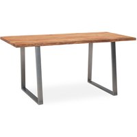 FineBuy Esszimmertisch rechteckig Massivholz Akazie Baumkante - Industrial Esstisch Baumstamm Massiv Echtholz - Küchentisch - Baumkantentisch mit silbernem Kufengestell | Farbe: Braun Unkategorisiert online kaufen FineBuy Esszimmertisch rechteckig Massivholz Akazie Baumkante - Industrial Esstisch Baumstamm Massiv Echtholz - Küchentisch - Baumkantentisch mit silbernem Kufengestell | Farbe: Braun Unkategorisiert online kaufen