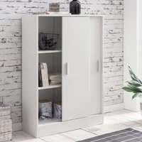 FineBuy Kommode Weiß 60 cm Breit mit 2 Schiebetüren für Büro Akten, Schiebetürenschrank, Aktenschrank, Sideboard, Kleiderschrank | Farbe: Weiß Unkategorisiert online kaufen