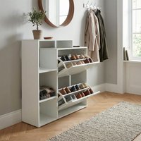 FineBuy Moderner Schuhkipper Holz 2 Fächer Weiß 12 Paar Schuhe, Schuhschrank 85 x 24 x 93 cm, Schuhkommode Flur mit Ablage Regal - Schuhregal | Farbe: Weiß Unkategorisiert online kaufen FineBuy Moderner Schuhkipper Holz 2 Fächer Weiß 12 Paar Schuhe, Schuhschrank 85 x 24 x 93 cm, Schuhkommode Flur mit Ablage Regal - Schuhregal | Farbe: Weiß Unkategorisiert online kaufen
