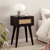 FineBuy Nachtkonsole Mango Massivholz Schwarz mit Rattan & Schublade – Nachttisch im Boho & Natur Design, Nachtkästchen für Boxspringbett, handgefertigt Wiener Geflecht – 40x60x30 cm | Farbe: Schwarz Unkategorisiert online kaufen FineBuy Nachtkonsole Mango Massivholz Schwarz mit Rattan & Schublade – Nachttisch im Boho & Natur Design, Nachtkästchen für Boxspringbett, handgefertigt Wiener Geflecht – 40x60x30 cm | Farbe: Schwarz Unkategorisiert online kaufen