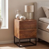 FineBuy Nachttisch Sheesham Massivholz mit Metallgestell und 2 Schubladen – Nachtkonsole im Industrial Design für Schlafzimmer – Nachtkästchen für Boxspringbett 40x38x60 cm | Farbe: Braun Unkategorisiert online kaufen FineBuy Nachttisch Sheesham Massivholz mit Metallgestell und 2 Schubladen – Nachtkonsole im Industrial Design für Schlafzimmer – Nachtkästchen für Boxspringbett 40x38x60 cm | Farbe: Braun Unkategorisiert online kaufen