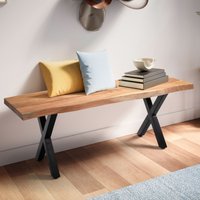 FineBuy Sitzbank 120 cm Massivholz ohne Lehne Baumkante Akazie - Bank für Garderobe - Garderobenbank - Flurbank Holzbank X- Gestell Schwarz | Farbe: Braun Unkategorisiert online kaufen FineBuy Sitzbank 120 cm Massivholz ohne Lehne Baumkante Akazie - Bank für Garderobe - Garderobenbank - Flurbank Holzbank X- Gestell Schwarz | Farbe: Braun Unkategorisiert online kaufen