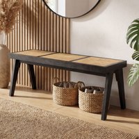 FineBuy Sitzbank Rattan Akazie Massivholz 120cm Schwarz - Design Holzbank Wiener Geflecht - Bettbank Flurbank Retro - Esszimmerbank Bank Handmade | Farbe: Schwarz Unkategorisiert online kaufen FineBuy Sitzbank Rattan Akazie Massivholz 120cm Schwarz - Design Holzbank Wiener Geflecht - Bettbank Flurbank Retro - Esszimmerbank Bank Handmade | Farbe: Schwarz Unkategorisiert online kaufen