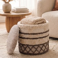 FineBuy Sitzhocker mit Stauraum aus Wolle 40cm Beige Stoff Rund - Design Boho Stoffhocker mit abnehmbarem Deckel - Polsterhocker Schminktisch Hocker - Beistellhocker für Wohnzimmer Handmade | Farbe: Beige Unkategorisiert online kaufen FineBuy Sitzhocker mit Stauraum aus Wolle 40cm Beige Stoff Rund - Design Boho Stoffhocker mit abnehmbarem Deckel - Polsterhocker Schminktisch Hocker - Beistellhocker für Wohnzimmer Handmade | Farbe: Beige Unkategorisiert online kaufen
