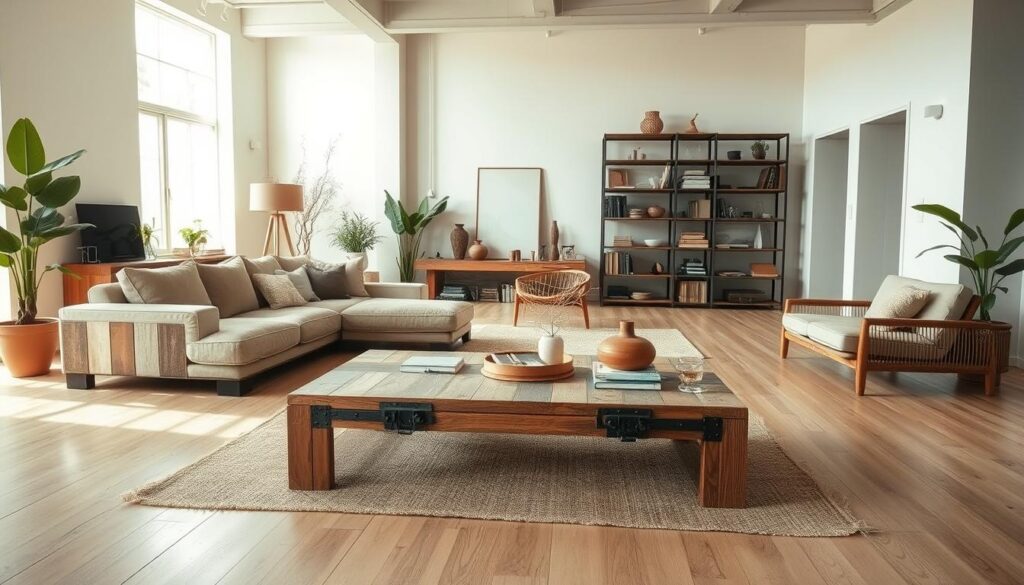 Nachhaltige Möbel und Recycling-Einrichtung