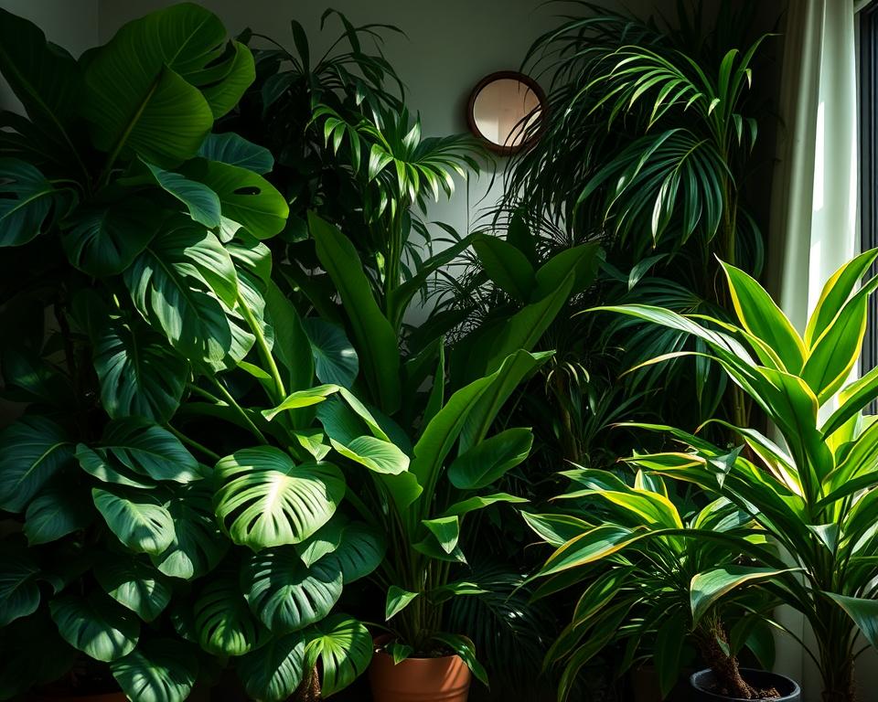 Große Zimmerpflanzen für dunkle Räume
