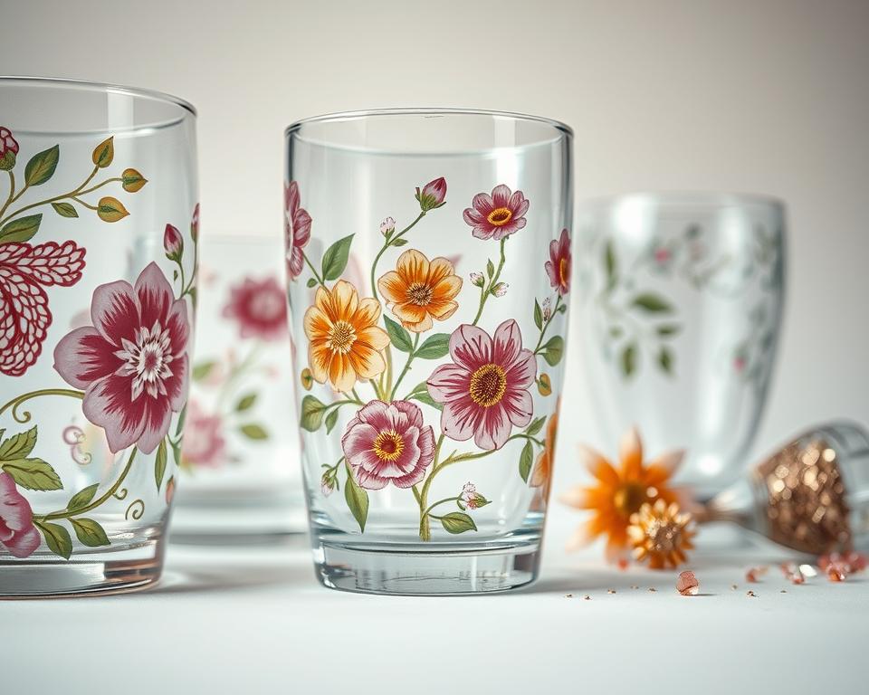 Serviettentechnik Glasdekorationen Effekte