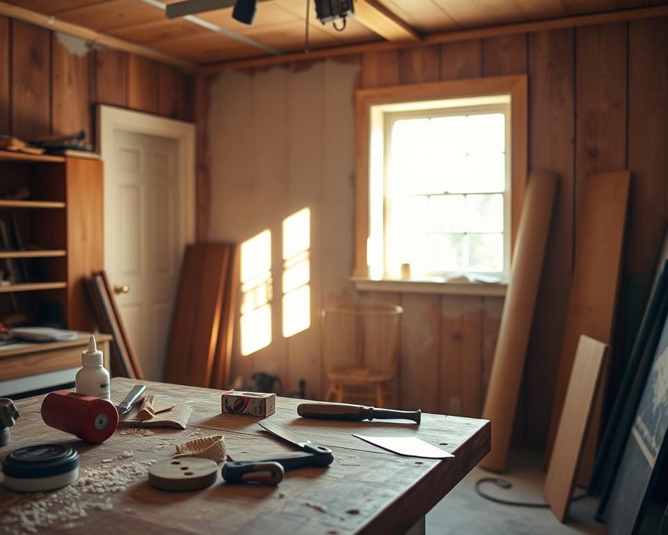 Wandvorbereitung für Vertäfelung