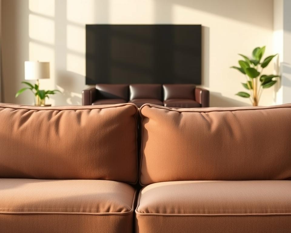 Mikrofasersofa und Kunstledercouch