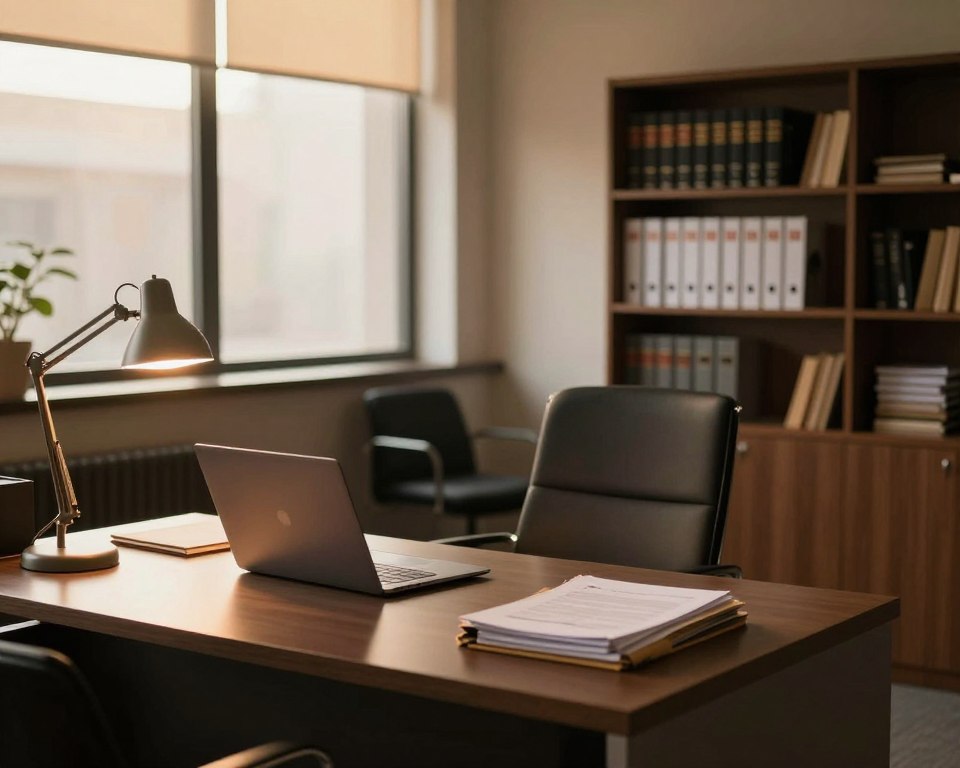 Beleuchtung in Detektei Büroräumen