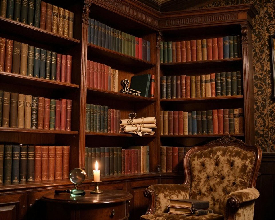 Bücherregale mit Geheimfächern