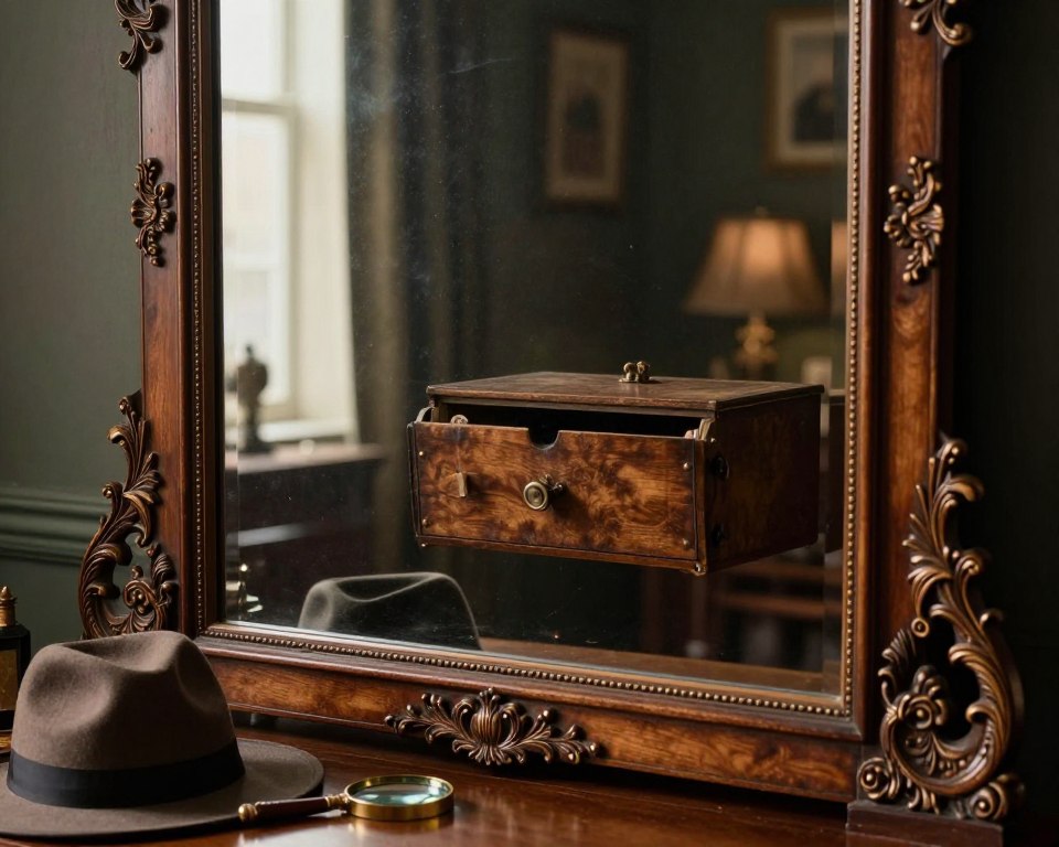 Spiegel mit Geheimfächern